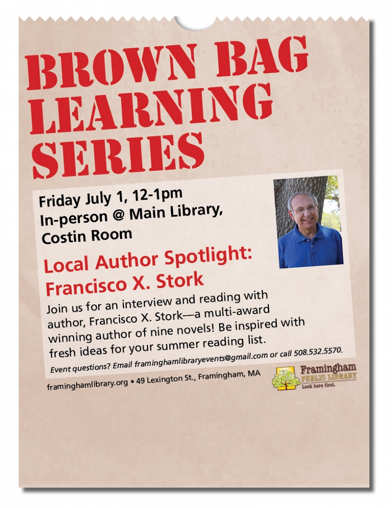 Brown Bag Learning Series: Local Author Spotlight: Francisco X. Stork thumbnail Photo