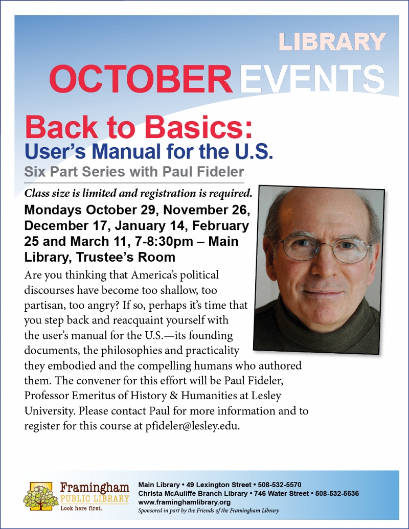 Back to Basics: User’s Manual for the U.S. Six Part Series with Paul Fideler thumbnail Photo