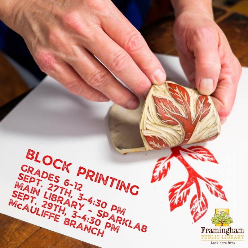 Block Printing @ McAuliffe Branch thumbnail Photo