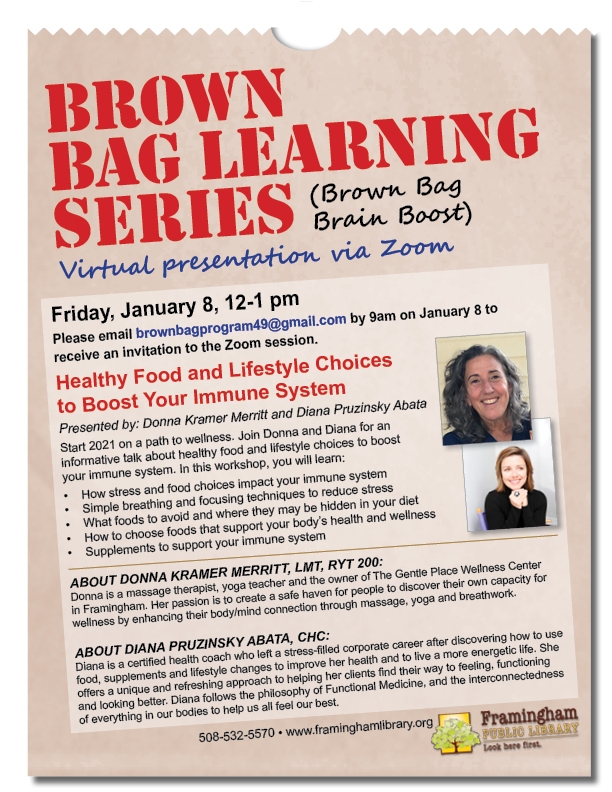 Brown Bag Learning Series:  Healthy Food and Lifestyle Choices to Boost Your Immune System thumbnail Photo