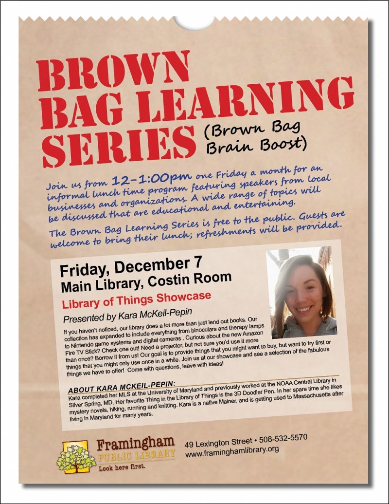Brown Bag Learning Series: Library of Things Showcase thumbnail Photo
