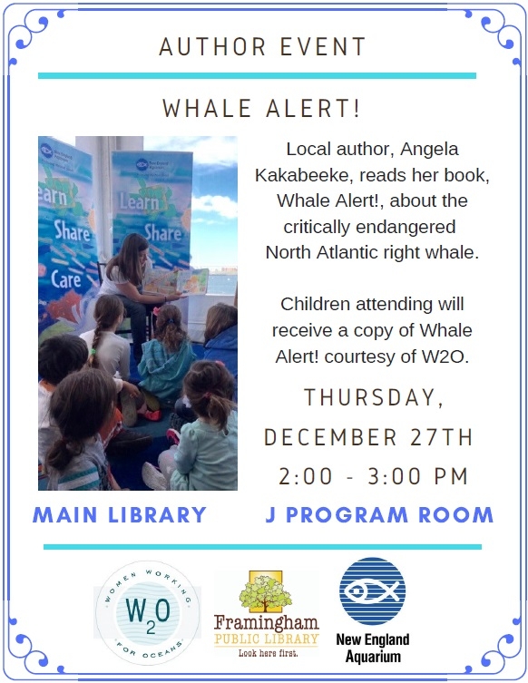 Whale Alert! Reading by local author Angela Kakabeeke thumbnail Photo