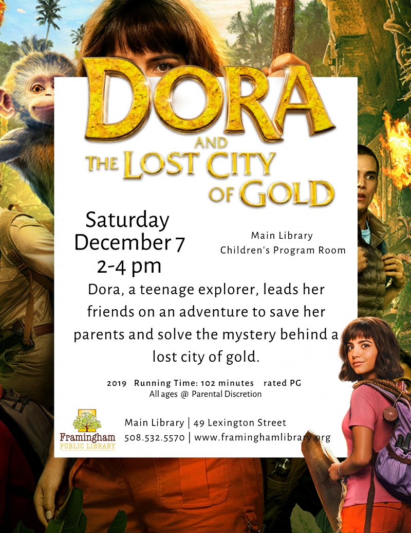 CANCELLED DUE TO UNFORESEEN CONSTRUCTION ISSUES: Movie Matinee: Dora and the Lost City of Gold thumbnail Photo