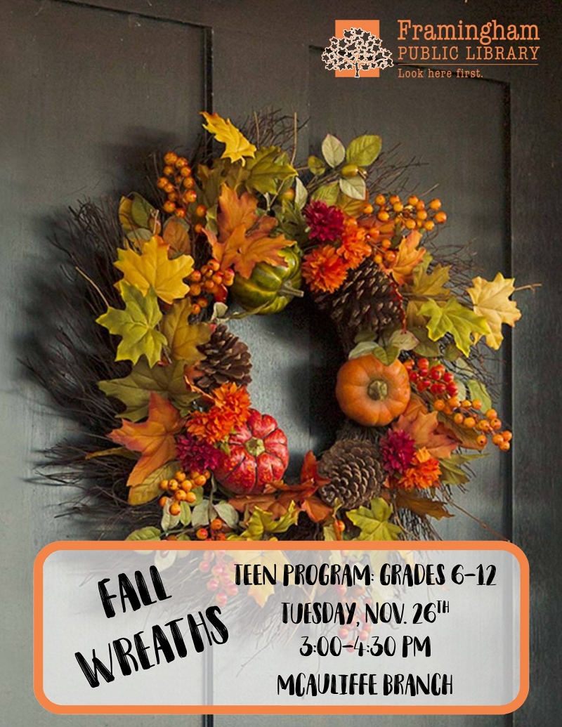 McAuliffe Teen Craft: Fall Wreaths thumbnail Photo