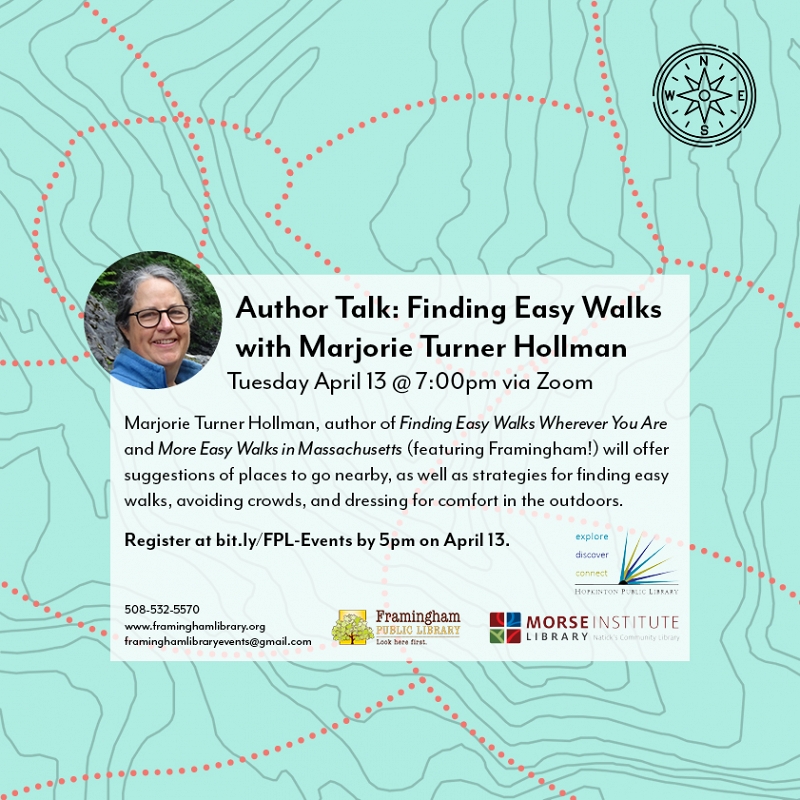 Author Talk: Finding Easy Walks with Marjorie Turner Hollman thumbnail Photo