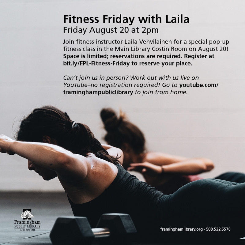 Fitness Friday with Laila (in-person and virtual) thumbnail Photo