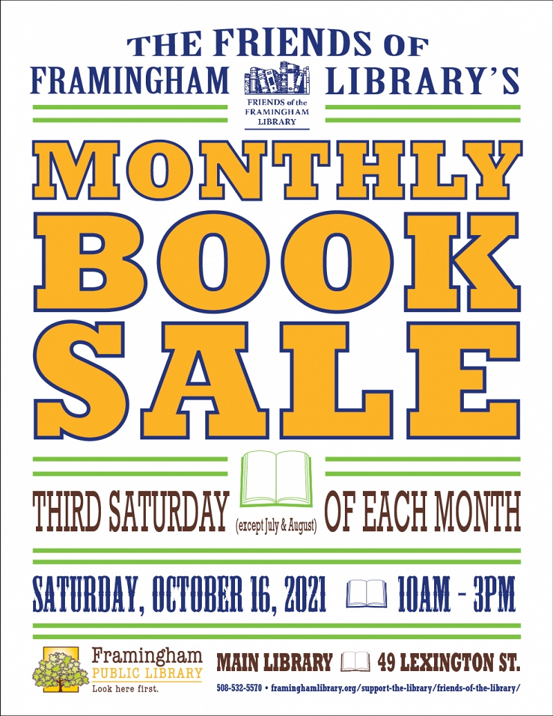 Friends of the Framingham Library Monthly Book Sale thumbnail Photo