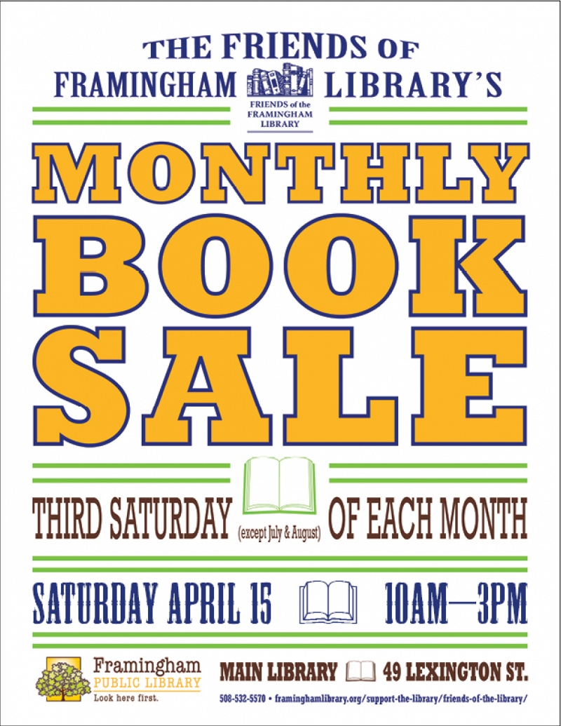 Friends of the Framingham Library monthly book sale! thumbnail Photo