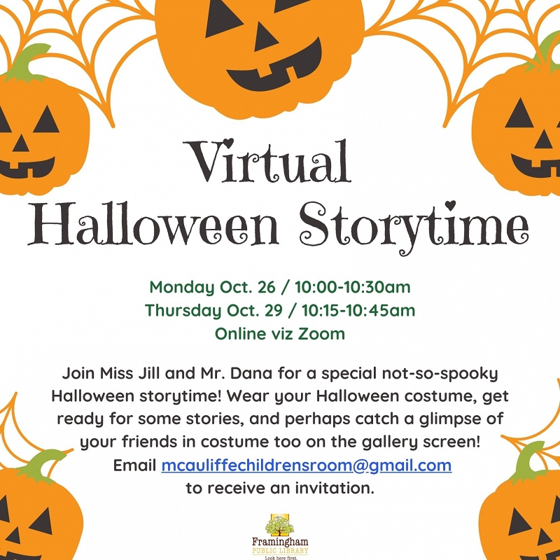 Virtual Halloween Storytimes with Jillian and Dana thumbnail Photo