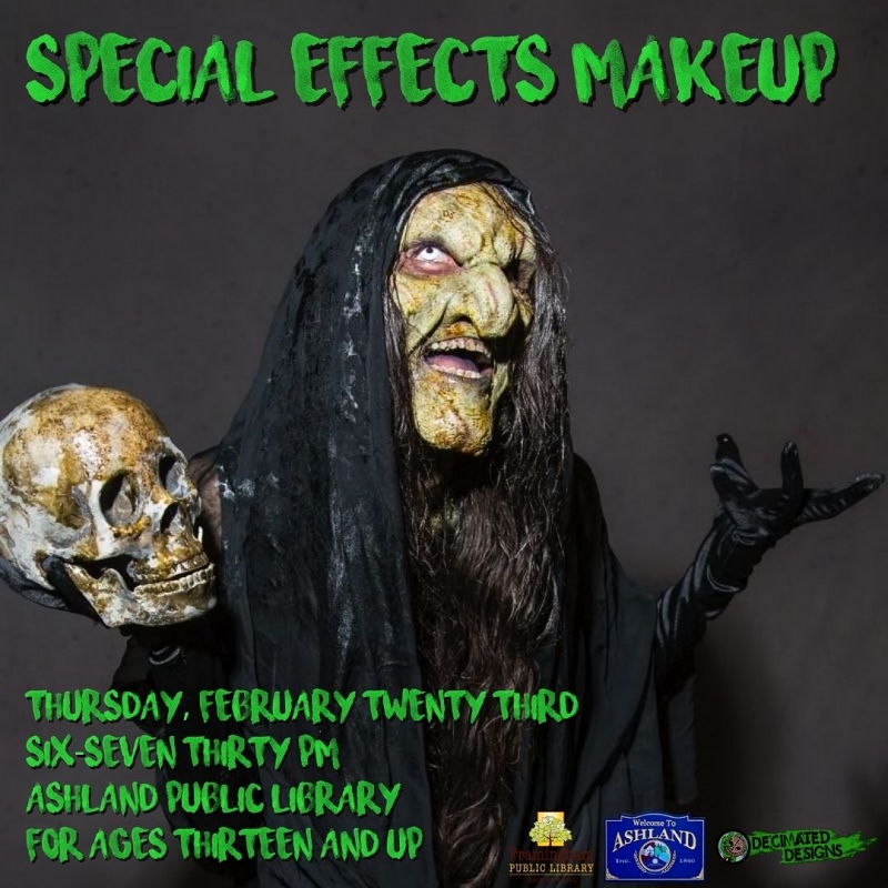 Special Effects Makeup @ Ashland Public Library thumbnail Photo