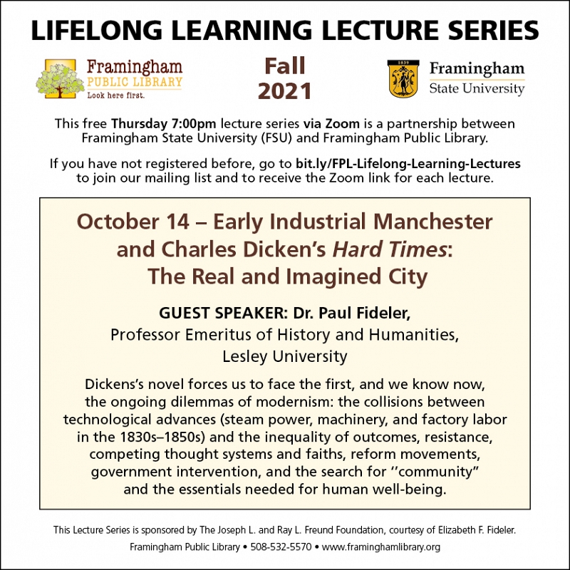 LLL Series: Early Industrial Manchester and Charles Dicken’s Hard Times: The Real and Imagined City thumbnail Photo