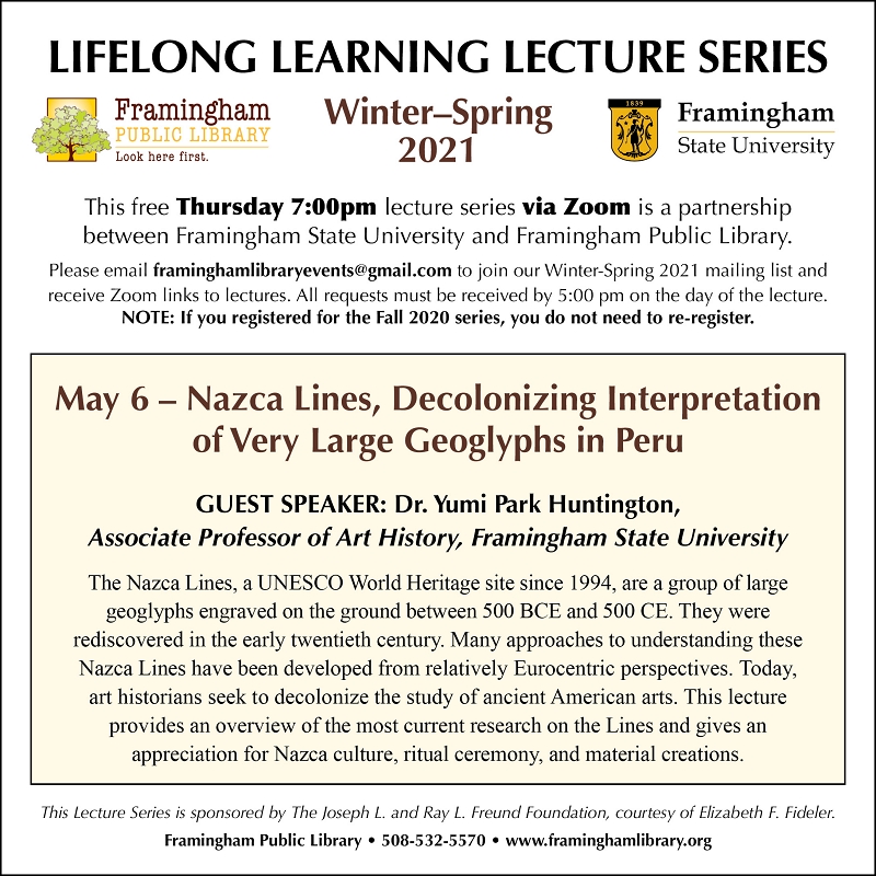 Lifelong Learning Lecture: Nazca Lines-Decolonizing Interpretation of Very Large Geoglyphs in Peru thumbnail Photo