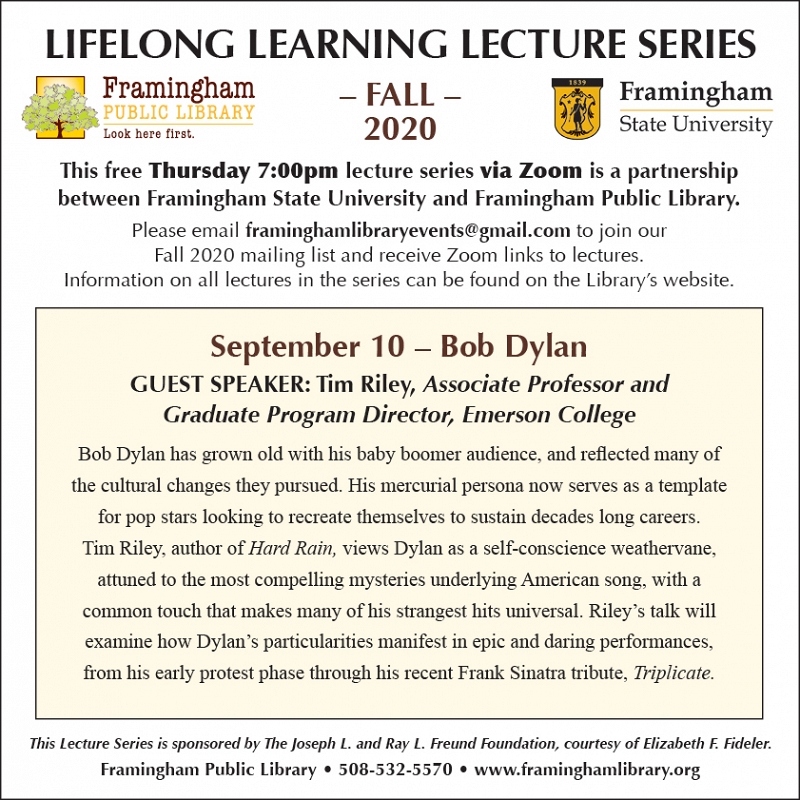 Lifelong Learning Lecture Series: Bob Dylan thumbnail Photo