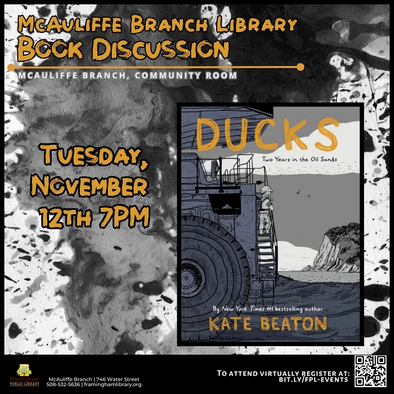 McAuliffe Evening Book Club: Ducks: Two Years in the Oil Sands by Kate Beaton thumbnail Photo