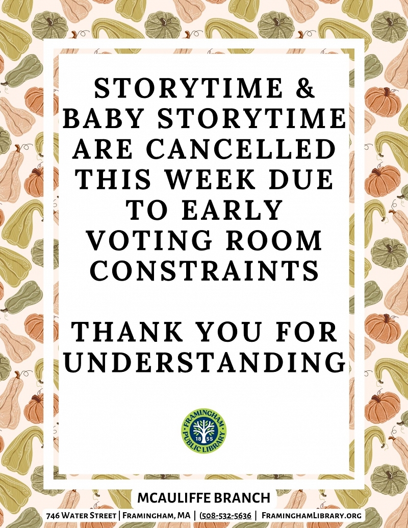 STORYTIME CANCELLED thumbnail Photo