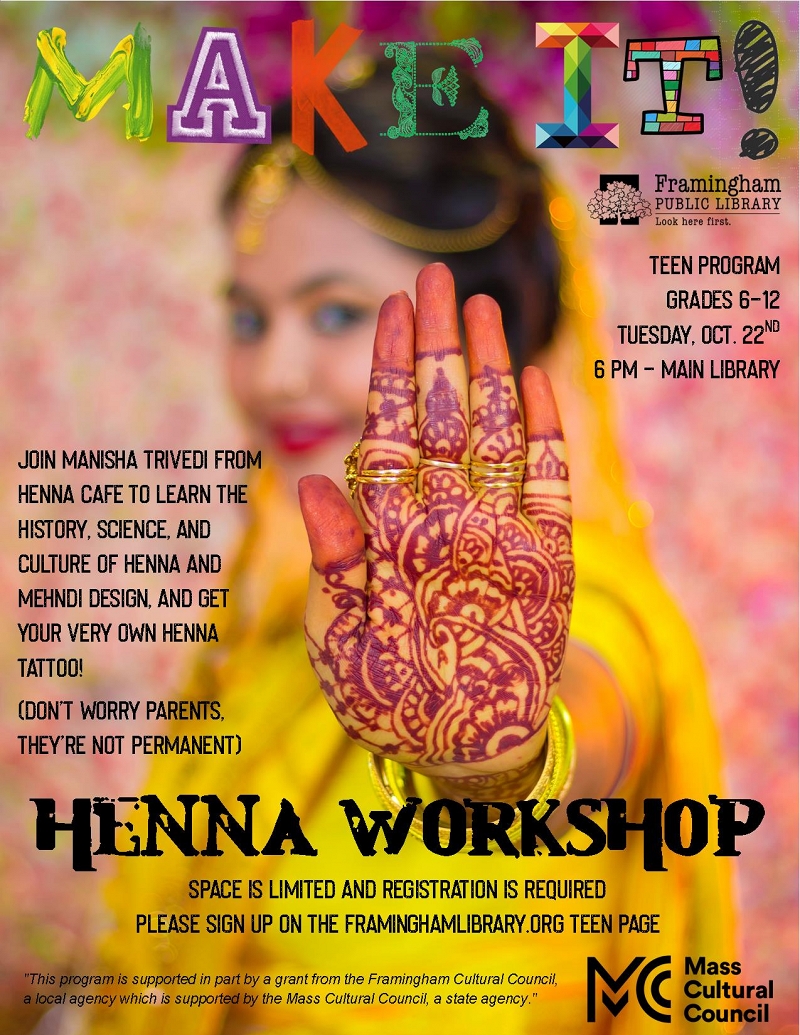 Make It! Henna Tattooing - REGISTRATION REQUIRED thumbnail Photo