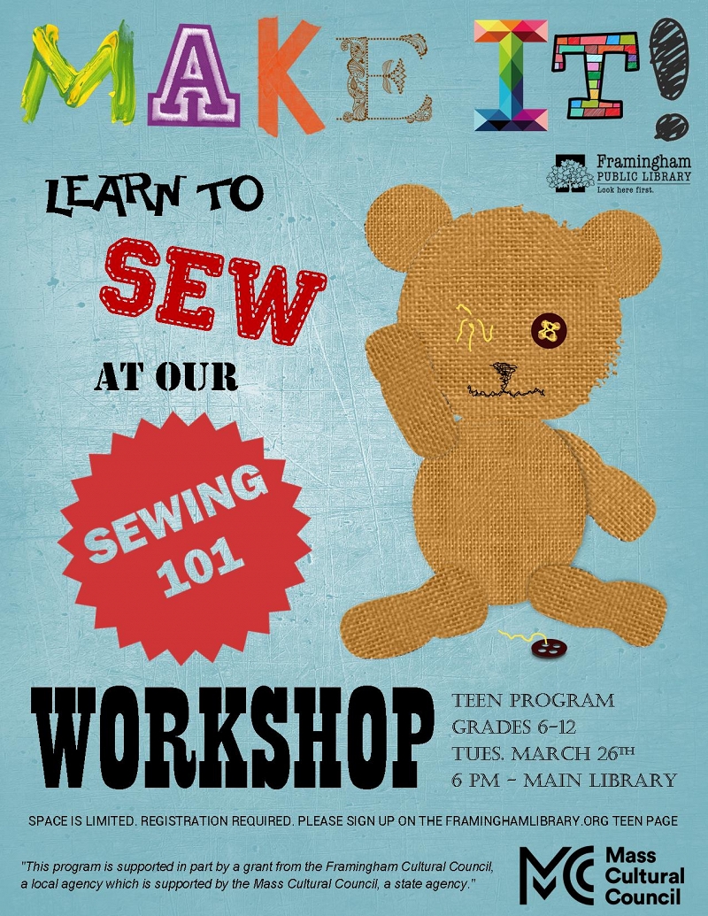 Make It! - Sewing 101 EVENT FULL, WAITLIST OPEN thumbnail Photo
