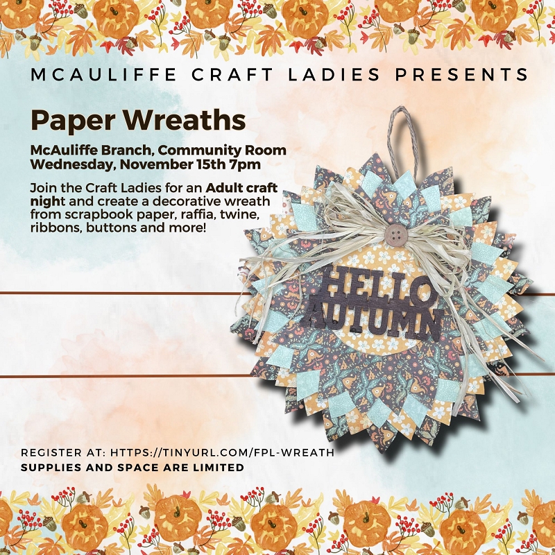 McAuliffe Craft Ladies: Paper Wreaths thumbnail Photo