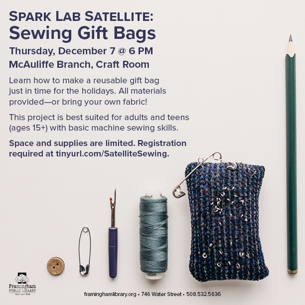 Spark Lab Satellite: Sewing Gift Bags thumbnail Photo