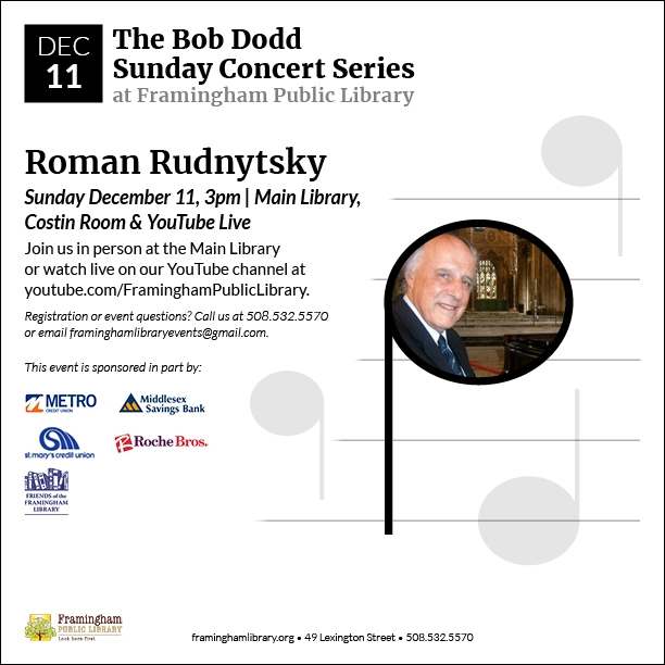 Bob Dodd Sunday Concert Series: Roman Rudnytsky thumbnail Photo