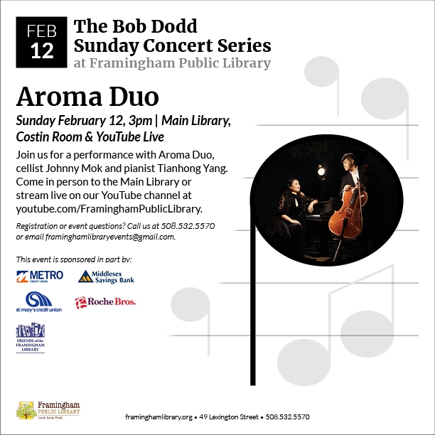 Bob Dodd Sunday Concert Series: Aroma Duo thumbnail Photo