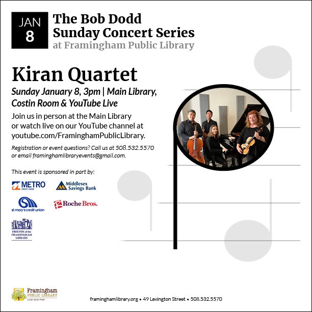 Bob Dodd Sunday Concert Series: Kiran Quartet thumbnail Photo
