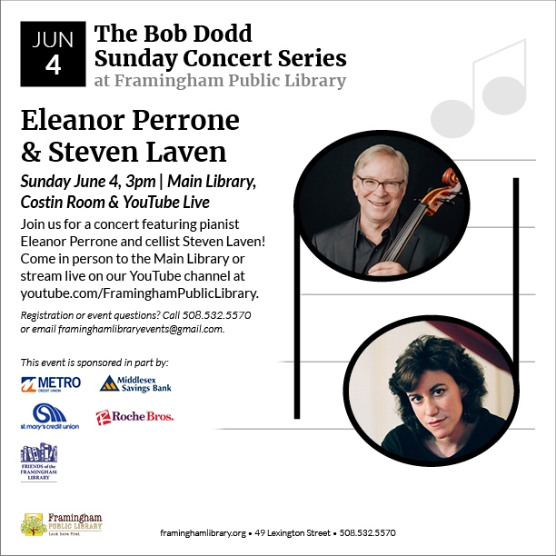 Bob Dodd Sunday Concert Series: Eleanor Perrone & Steven Laven thumbnail Photo