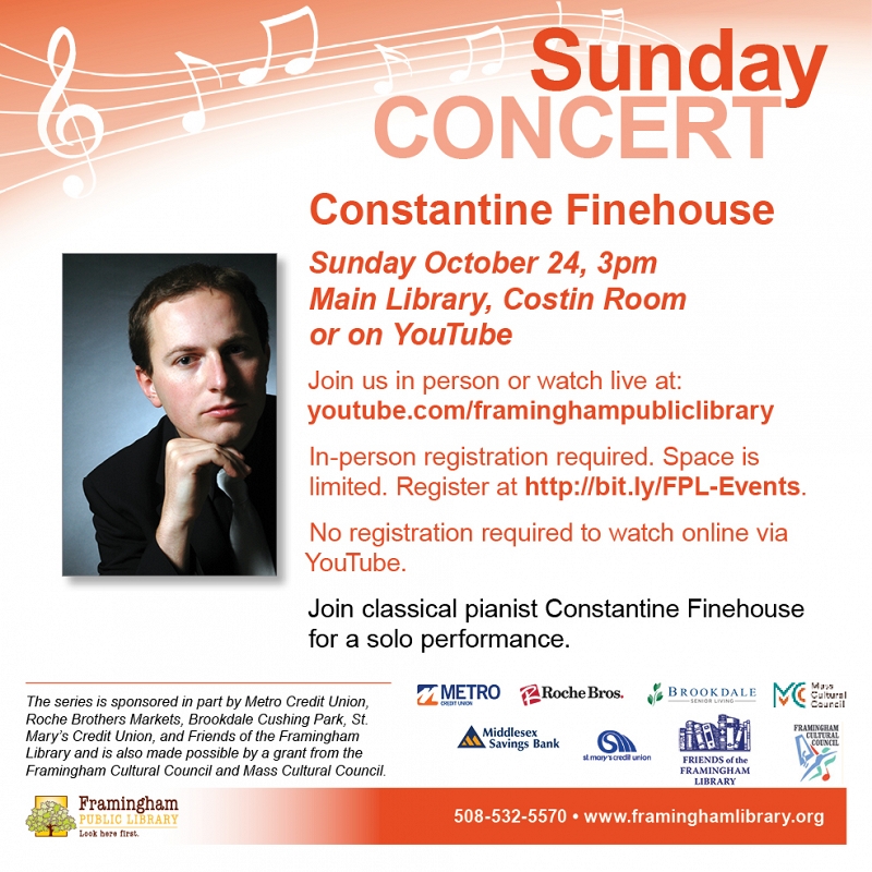 Sunday Classical Concert: Constantine Finehouse thumbnail Photo