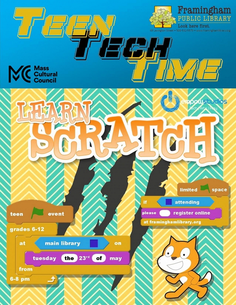 Teen Tech Time: Scratch Programming (ALL SPOTS FILLED) thumbnail Photo