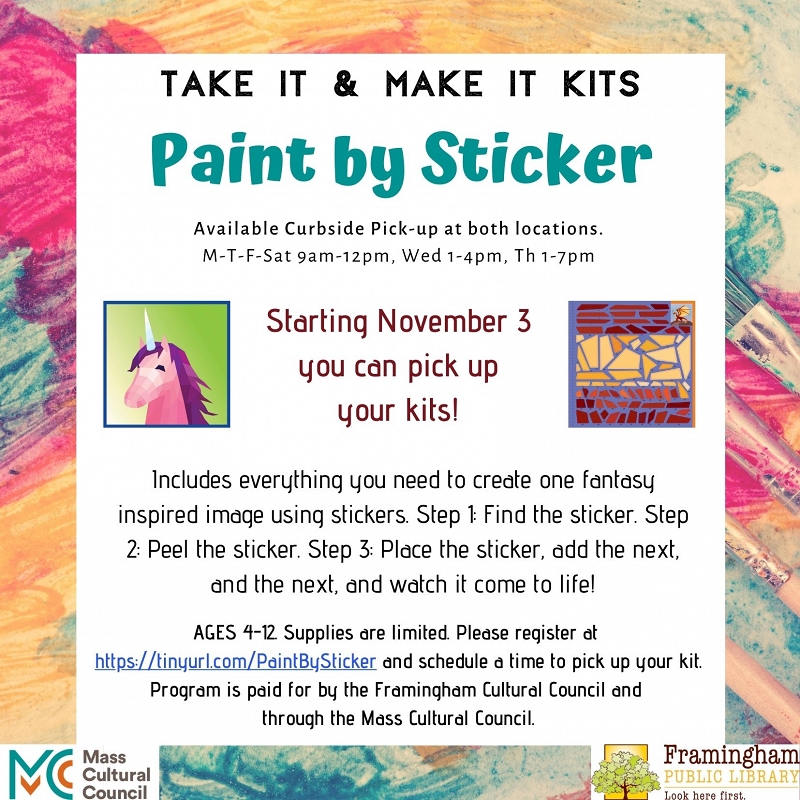 ALL KITS RESERVED: Take and Make Kit: Paint By Sticker thumbnail Photo