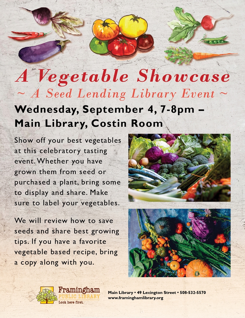 A Vegetable Showcase: A Seed Lending Library Event thumbnail Photo
