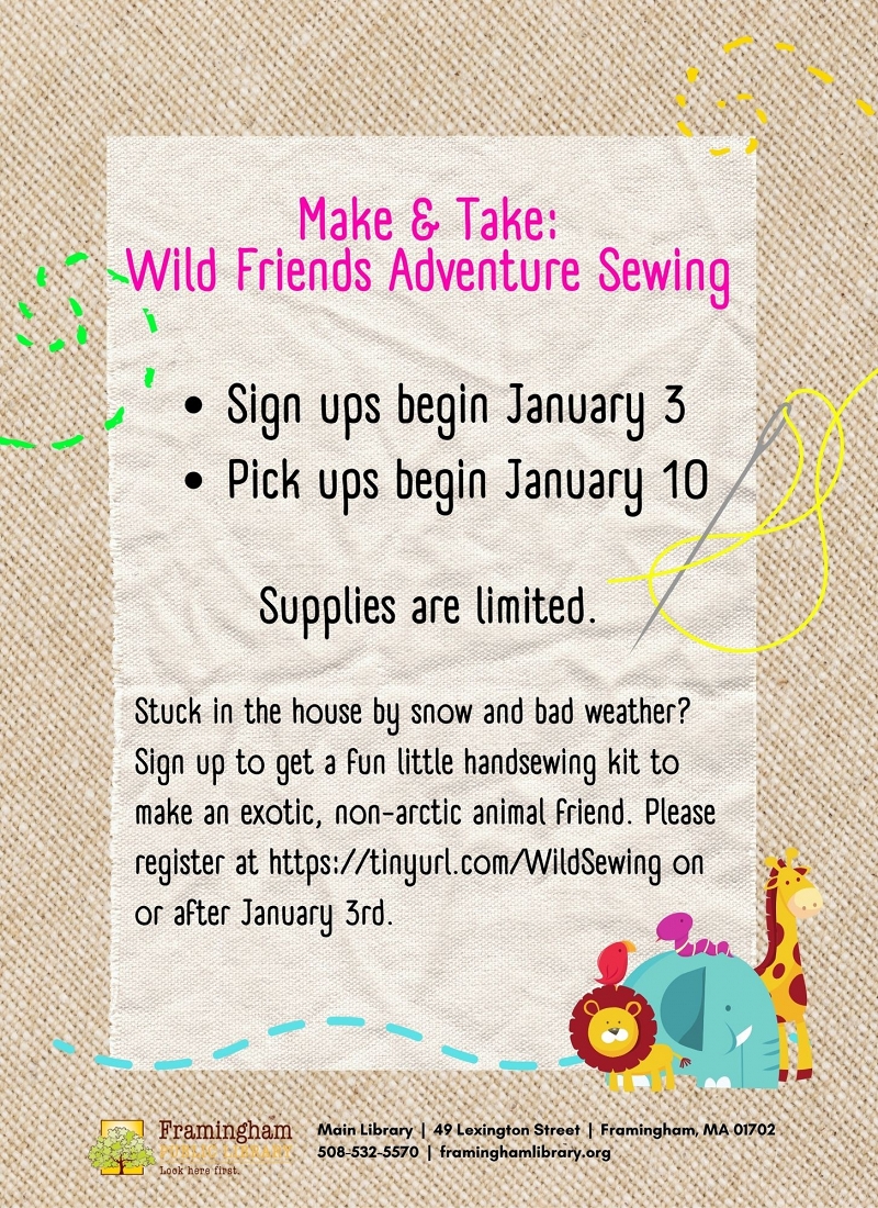 Make & Take Craft: Wild Friends Adventure Sewing thumbnail Photo
