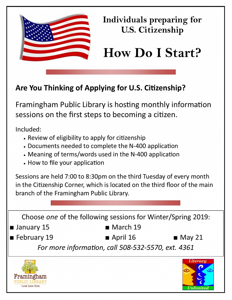 Preparing for U.S. Citizenship Workshop thumbnail Photo