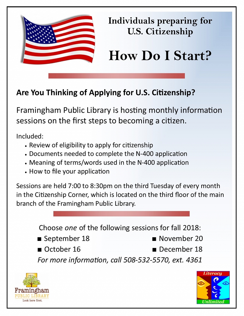 Preparing for U.S. Citizenship Workshop thumbnail Photo