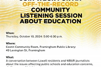 WBUR Education Community Listening Session: Framingham thumbnail Photo