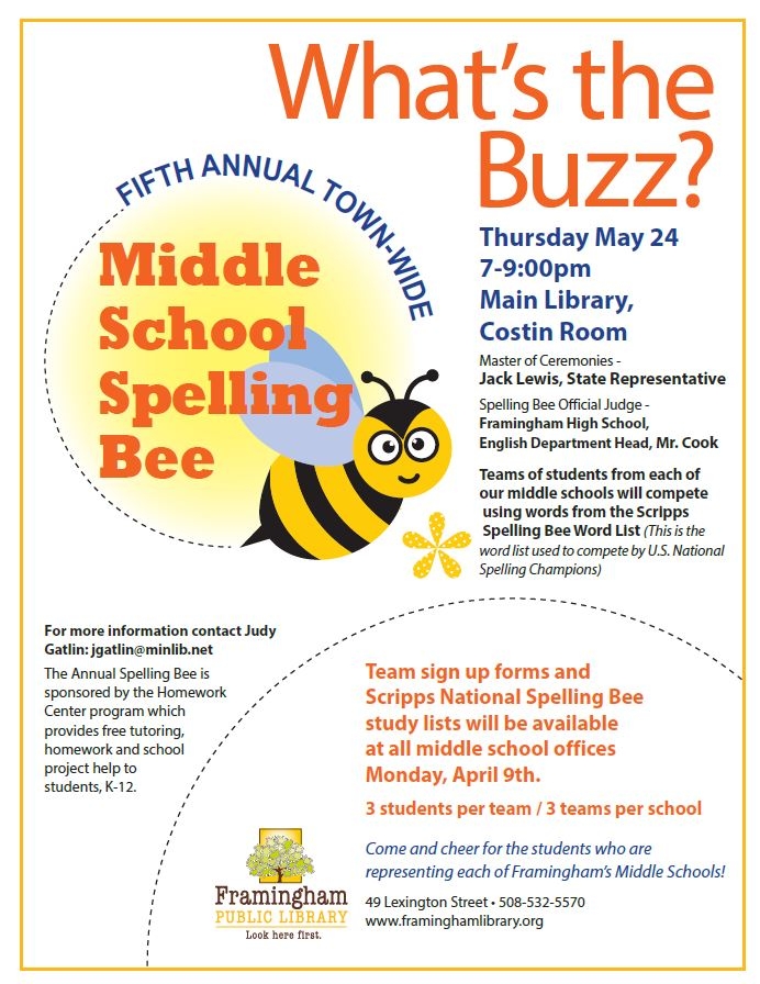 What’s the Buzz? The Fifth Annual Town-Wide Middle School Spelling Bee thumbnail Photo