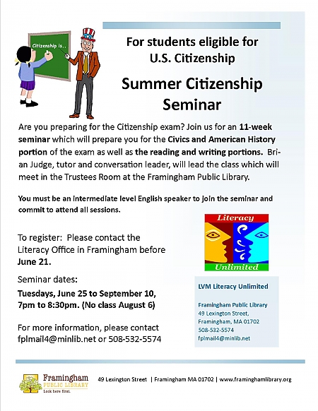 Summer Citizenship Seminar poster