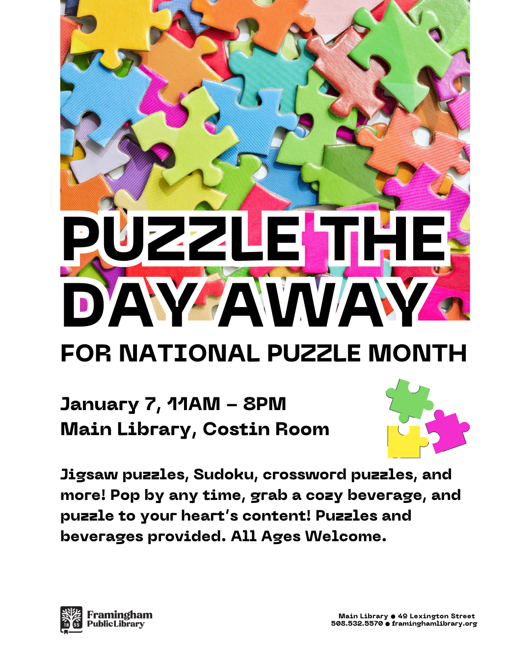 Puzzle the Day Away for National Puzzle Month thumbnail Photo