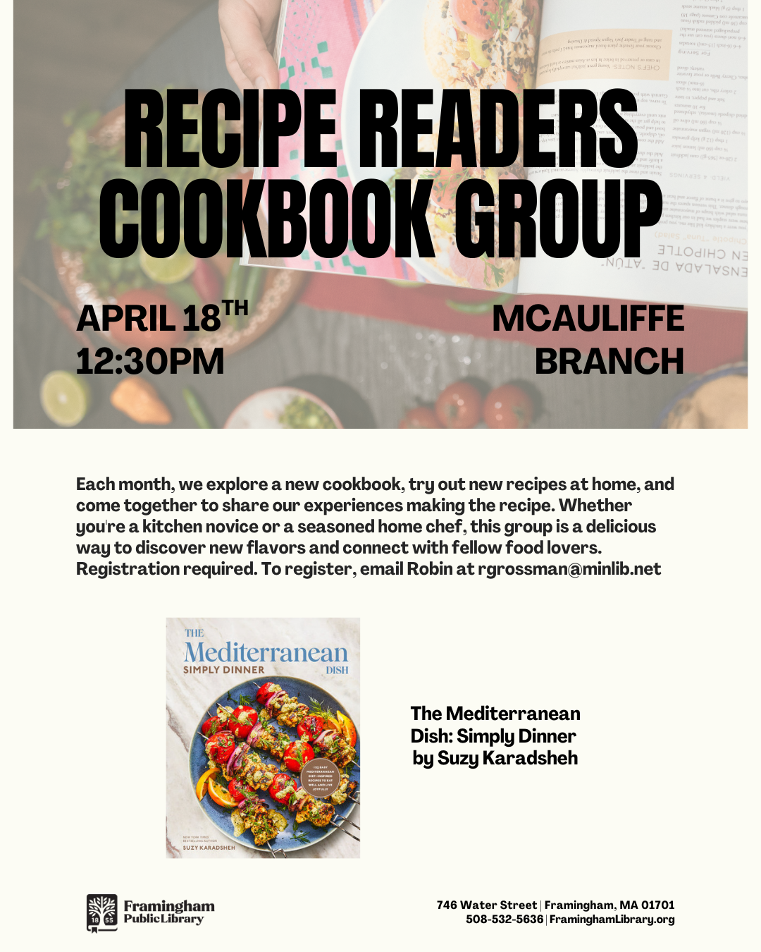 Recipe Readers Cookbook Group: The Mediterranean Dish: Simply Dinner by Suzy Karadsheh thumbnail Photo