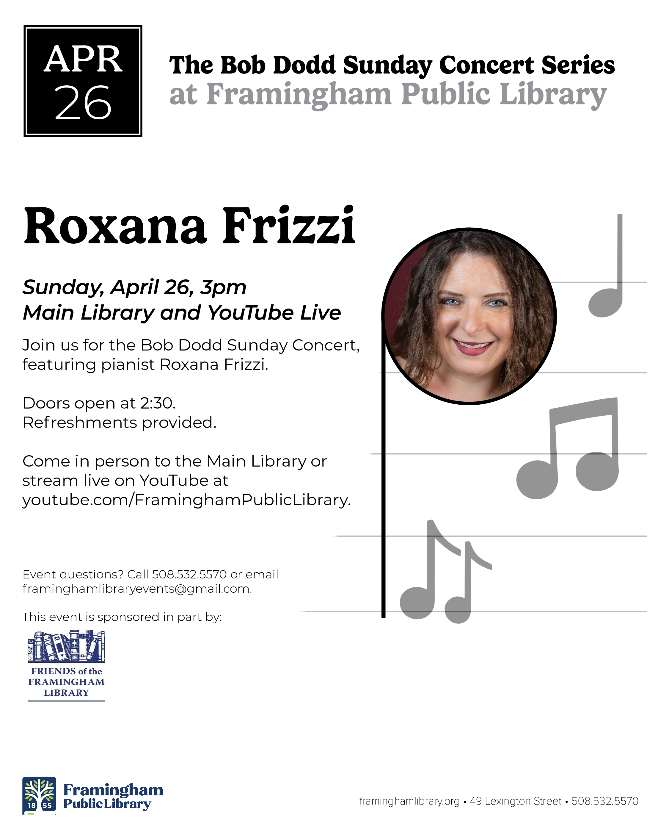 Bob Dodd Sunday Concert: Roxana Frizzi thumbnail Photo