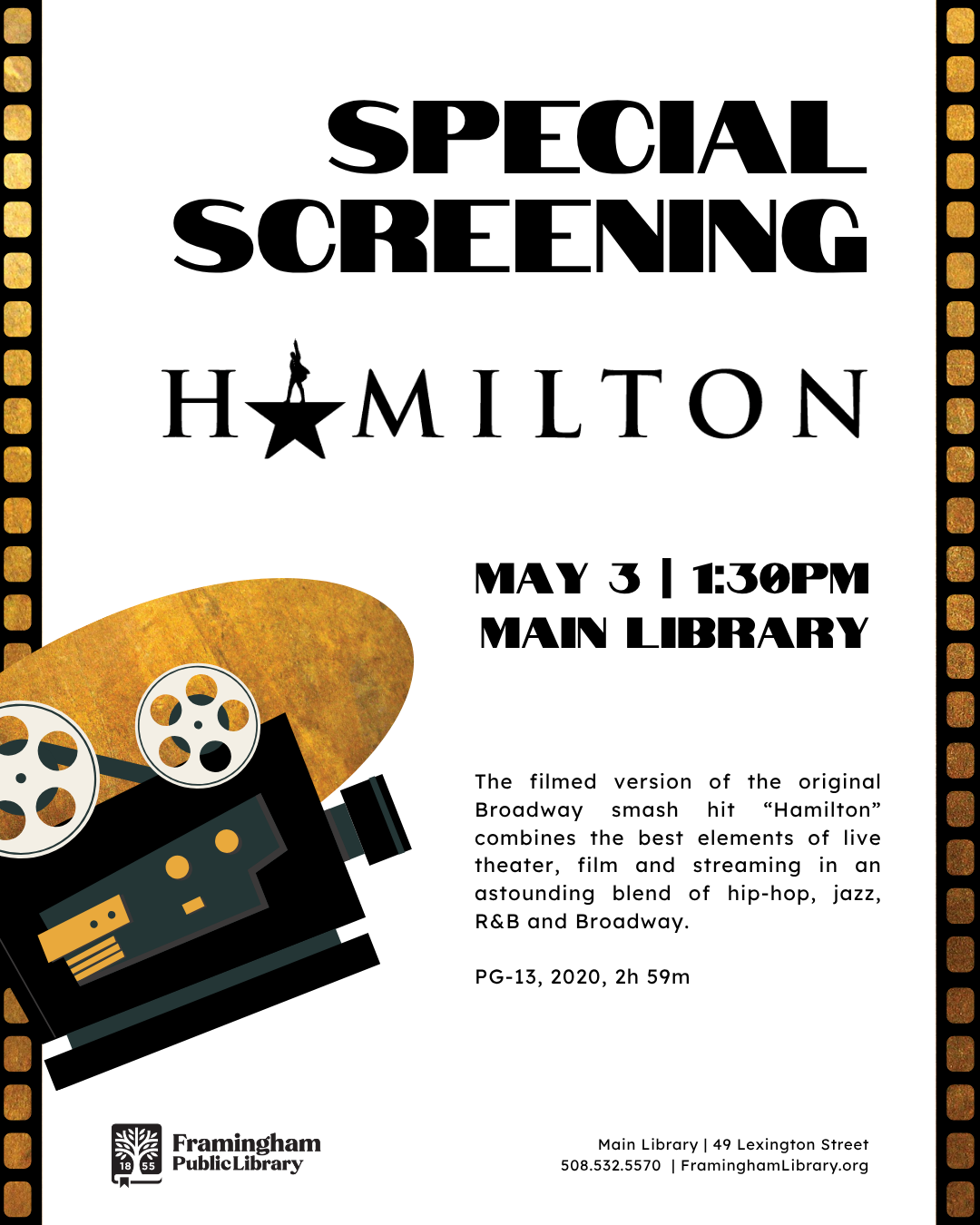 Special Screening: Hamilton (PG-13, 2020, 2h 59min) thumbnail Photo