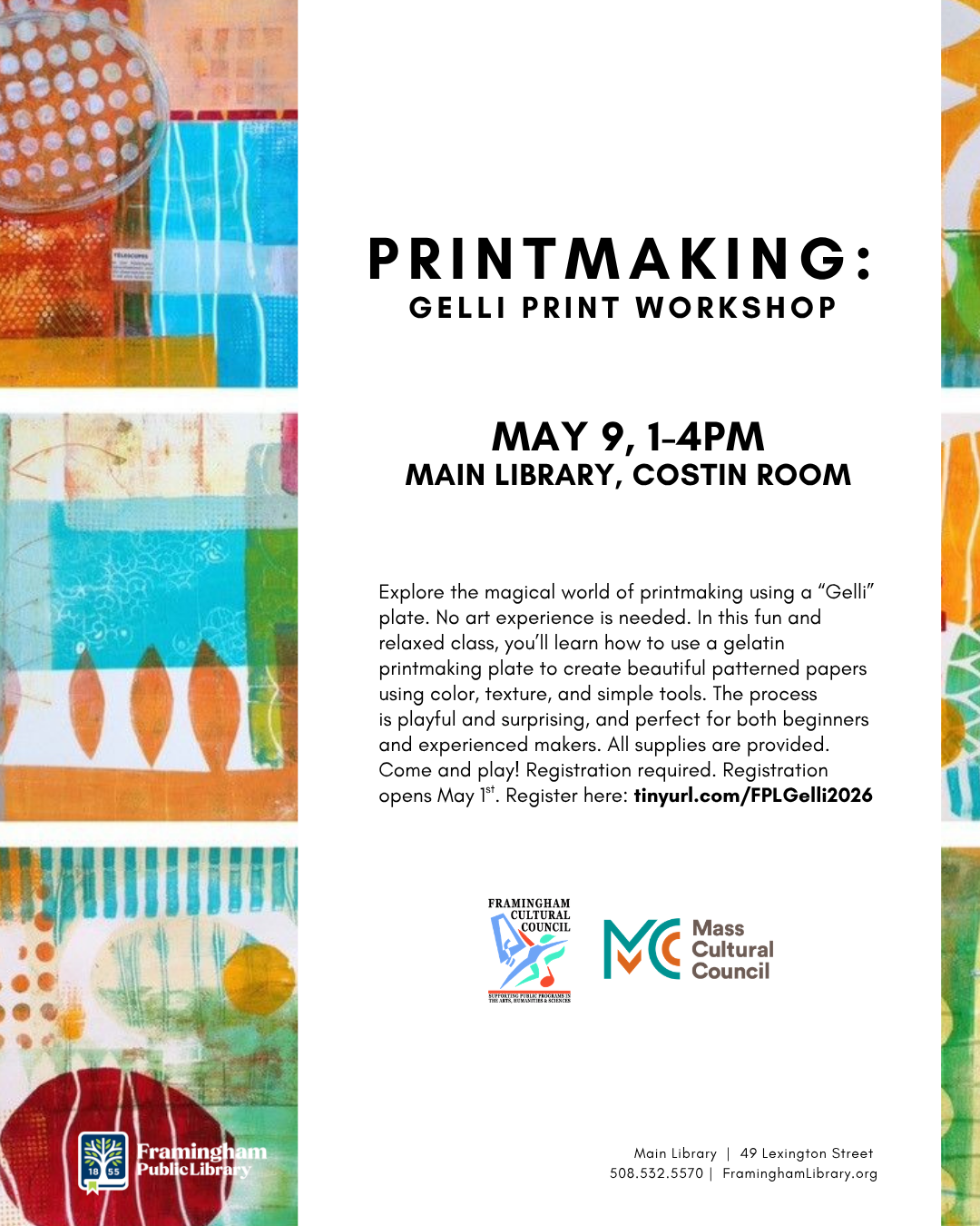 Printmaking: Gelli Print Workshop thumbnail Photo