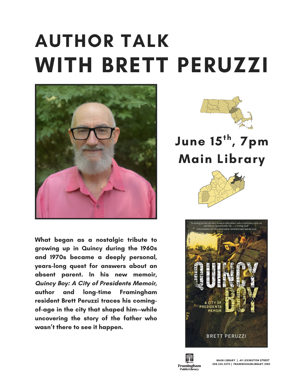 Author Talk: Quincy Boy: A City of Presidents thumbnail Photo