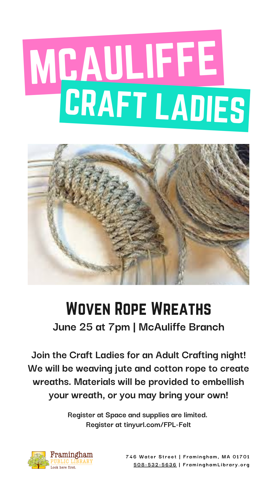 Craft Ladies: Woven Rope Wreaths thumbnail Photo