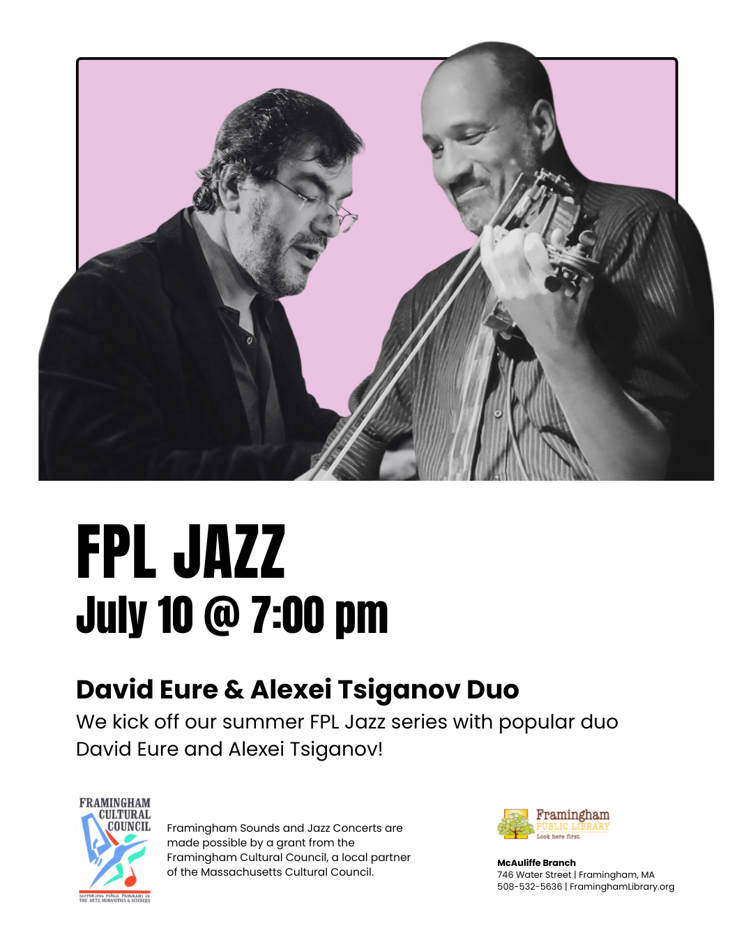 FPL Jazz: David Eure & Alexei Tsiganov Duo thumbnail Photo