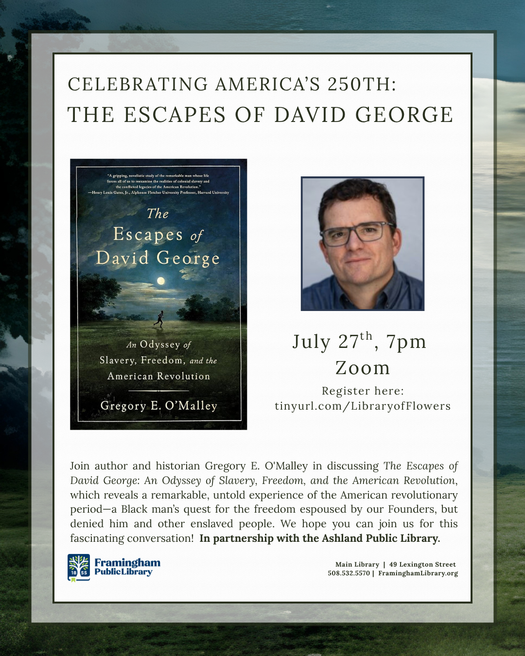Celebrating America’s 250th: The Escapes of David George with Author Gregory E. O’Malley thumbnail Photo