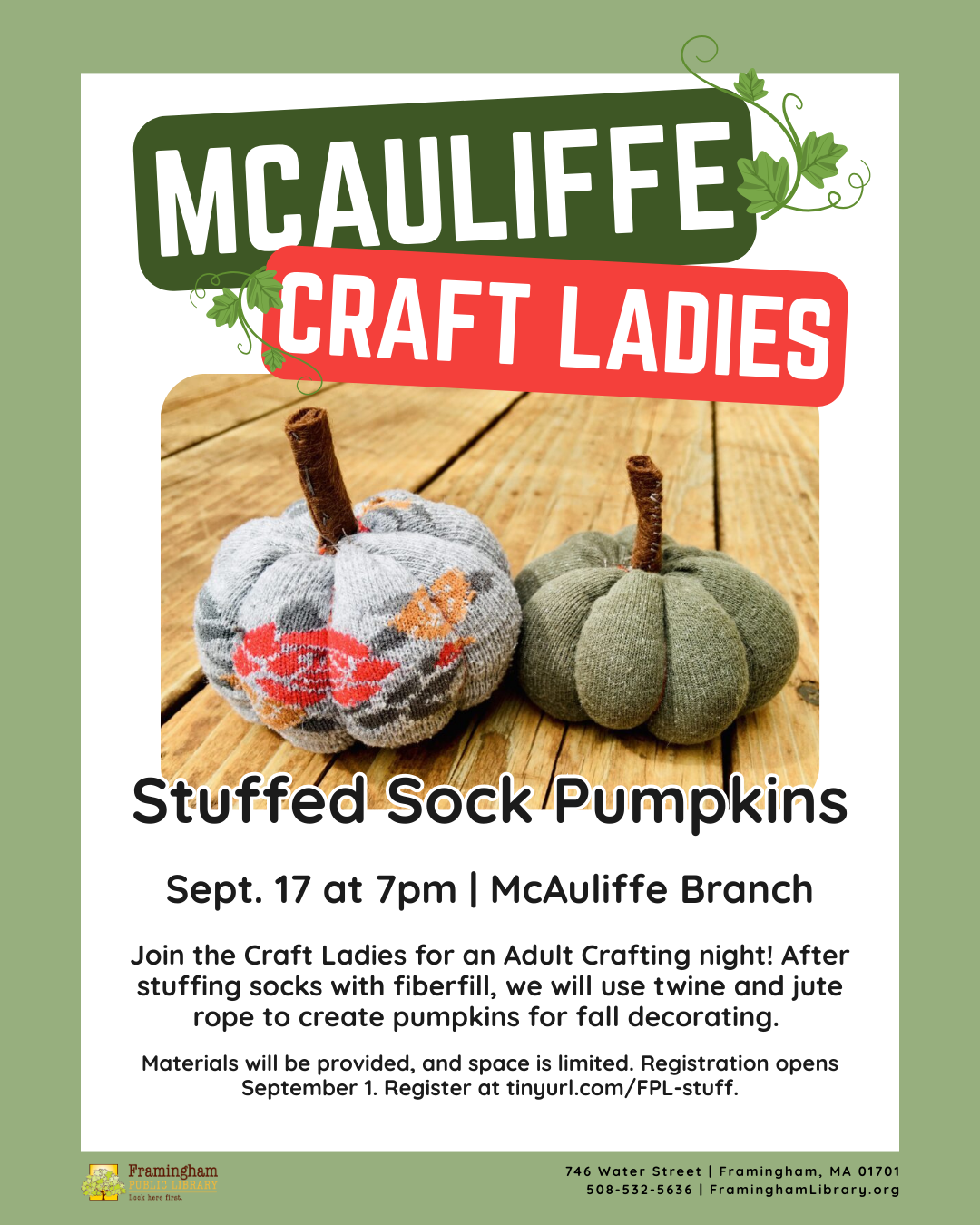 Craft Ladies: Stuffed Sock Pumpkins thumbnail Photo