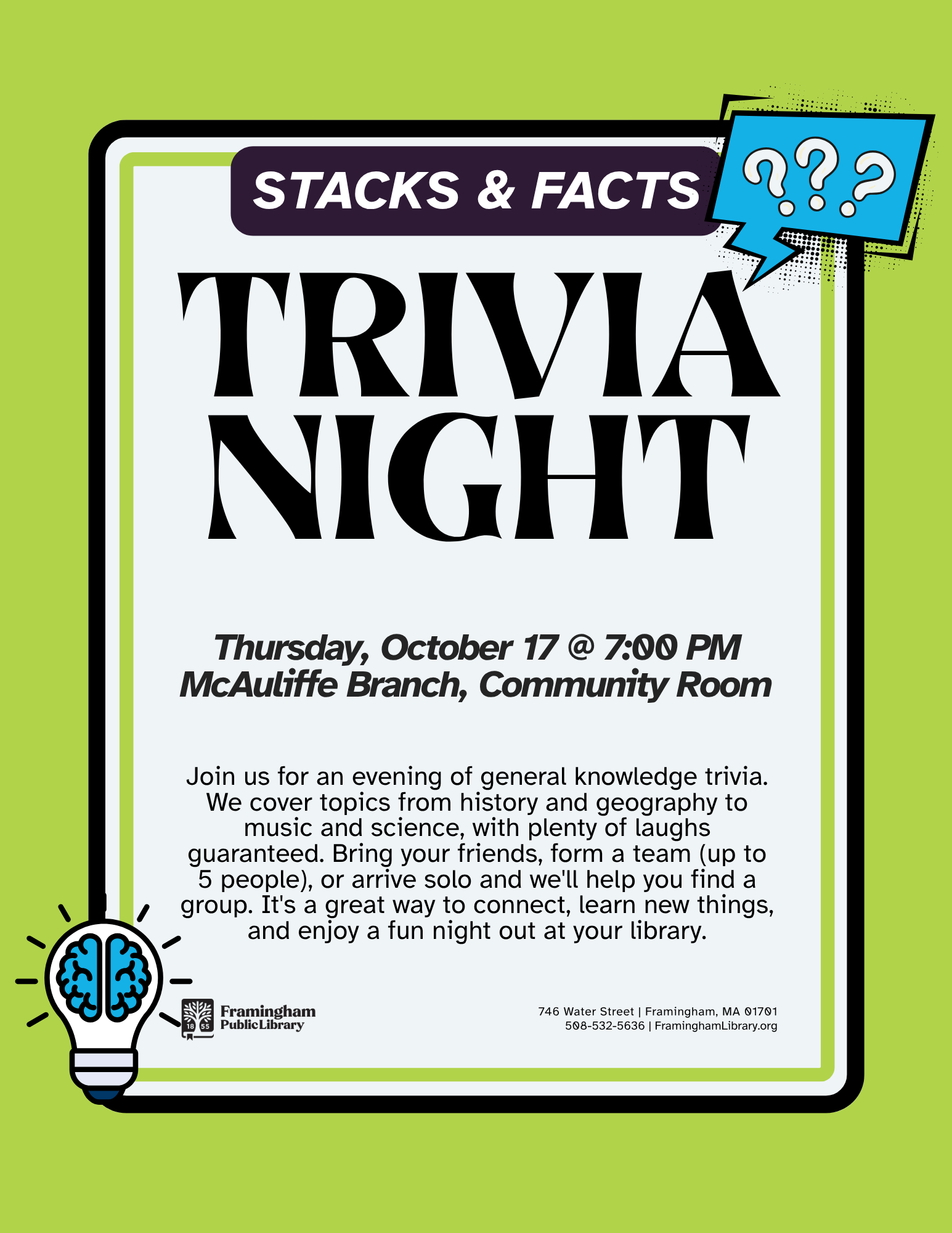 Stacks and Facts Trivia Night thumbnail Photo
