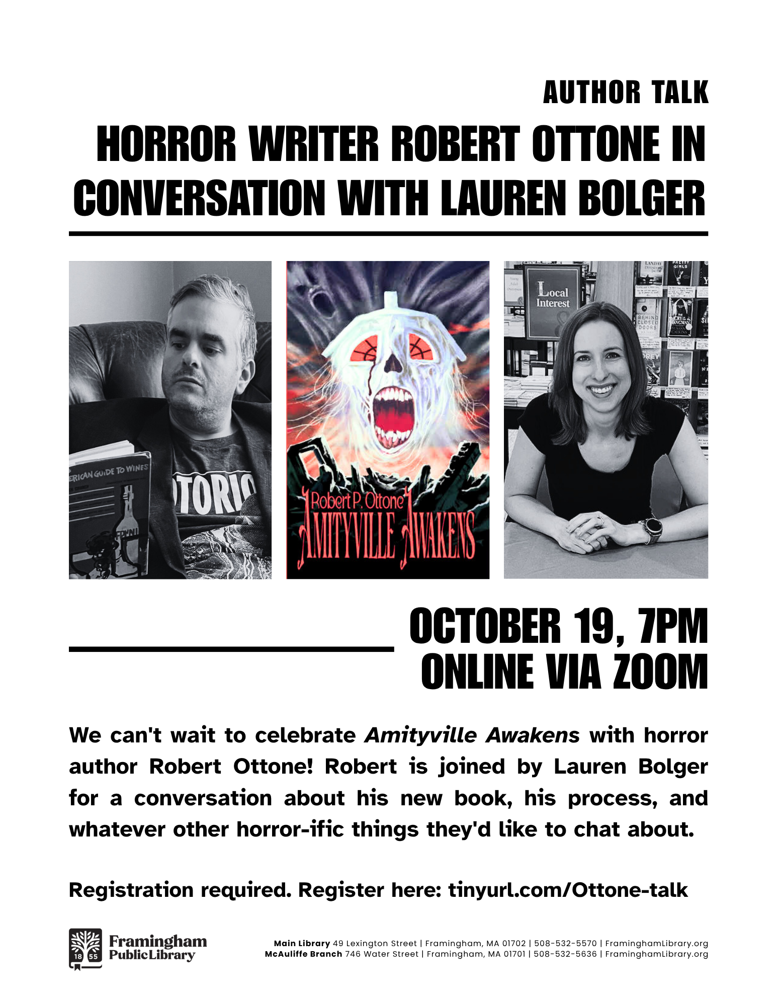 Author Talk: Horror Writer Robert Ottone in conversation with Lauren Bolger thumbnail Photo