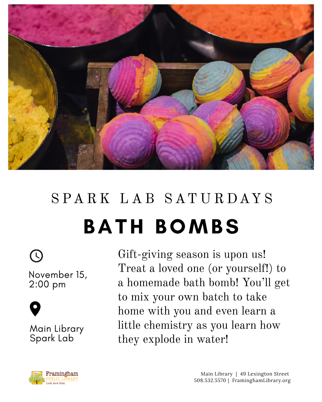 Spark Lab Saturdays: Bath Bombs thumbnail Photo